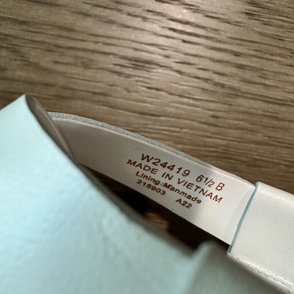 Cole Haan Crystal Leather Wedge Strappy Sandal White Size 6.5 - Picture 12 of 13